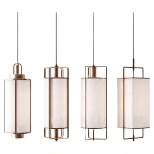 宋式美学卧室床头灯带射灯新中式走廊过道灯饭店饭厅餐厅茶室吊灯