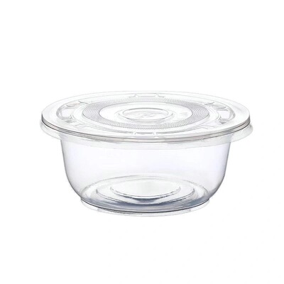 鑫泰一次性碗透明圆形带盖食品级