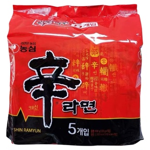 韩国进口农心辛拉面韩式泡面香菇牛肉味辣白菜浓香户外韩版方便面