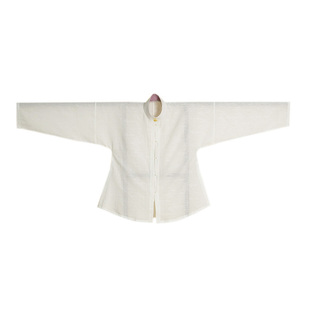 春下汉服 三春戏 明制暗纹立领对襟衫春季打底琵琶袖弓袋袖中衣