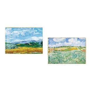 梵高纯手绘名画丰收装饰画现代简约客厅背景墙餐厅田园风景画油画