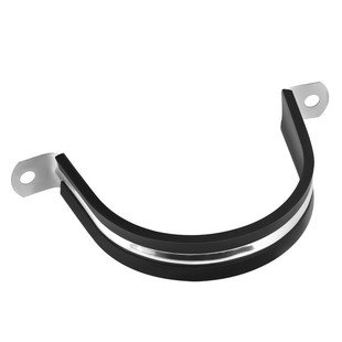 304不锈钢钢管卡扣夹U型带连胶条骑马卡固定电缆喉箍锁紧抱箍管夹