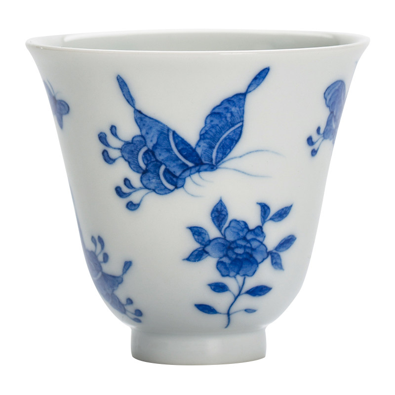 福祥斋青花陶瓷中式手工制作茶杯