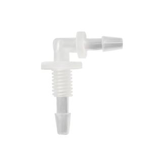 塑料PP穿板弯头 穿孔弯头带螺母垫片 隔板DIY水族箱软管宝塔接头