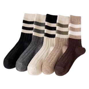 鲨鱼裤堆堆袜袜子女袜子纯防臭长筒吸汗秋冬中筒袜子保暖长袜