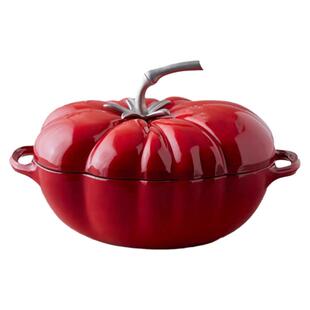 高品番茄西红柿珐琅铸铁炖锅汤锅平底无涂层焖煮炒南瓜锅酒店餐厅