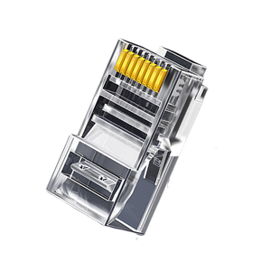 宁波一舟超5五类6六类网络非屏蔽水晶头网络工程RJ45网络对接头