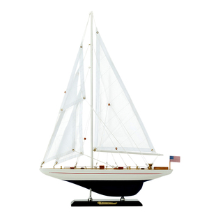 简约现代单帆进取奋进号木质帆船模型纯手工制作客厅书房阳台饰品