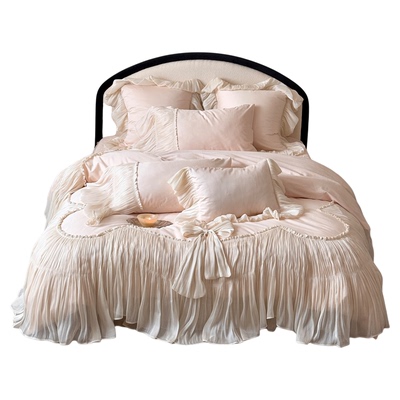 法式少女纯棉蕾丝四件套