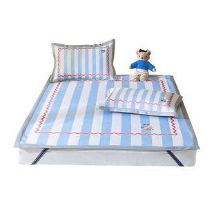 TeenieWeenie印花冰丝凉席三件套可机洗2025新款床笠款空调软席子