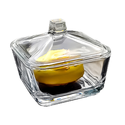 高级感小精致碟子水果碟方形玻璃