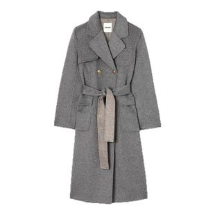 季末7折SANDRO博主同款2025秋冬新款女装都市游牧绵羊毛毛呢外套