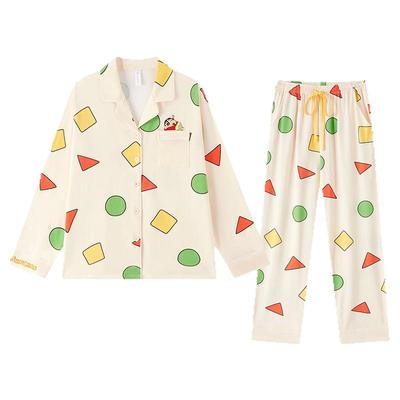 BE蜡笔小新带胸垫抗菌防螨睡衣女