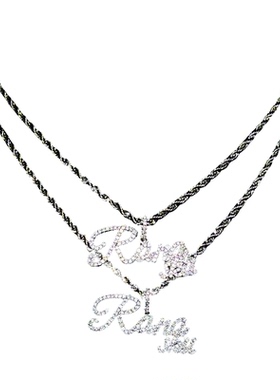 Mr.Bling私人定制小号花体字吊坠