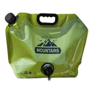 大容量户外便携式水袋可折叠带水龙头塑料手提旅游露营车载储水袋