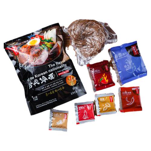 欧巴来了经典东北大冷面10袋装免煮延吉朝鲜族荞麦冷面顺丰包邮