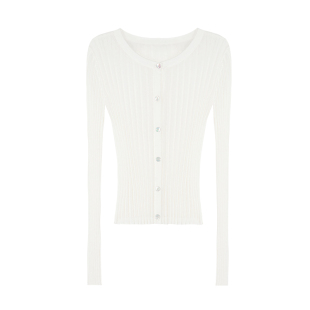 MULVAN 长袖针织开衫女薄款百搭修身显瘦防晒空调衫外搭短款上衣