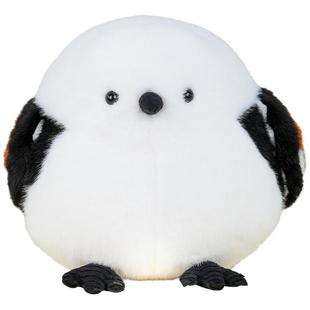 中国国家地理博物文创大圆宝系列北长尾山雀科普毛绒玩偶玩具公仔