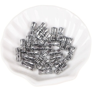 银色金属螺丝扣螺纹连接扣珍珠项链接口翡翠项链扣头吊坠diy配饰