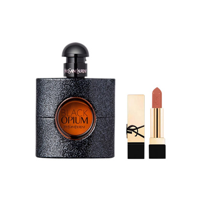 【自营】YSL/圣罗兰口红NM1.3g女士香水(黑鸦片)7.5ml 组合旅行装
