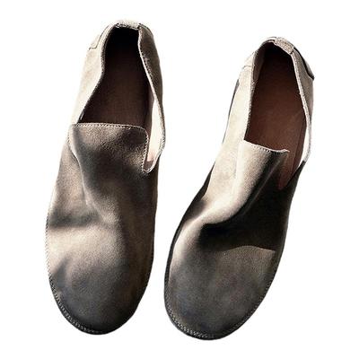 vibe慵懒透气便鞋反绒皮轻盈薄底