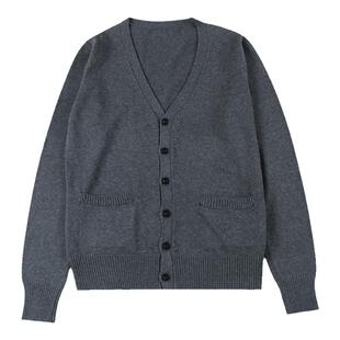 单层毛衣针织开衫工作服学生冬季学院风奶茶护士服毛衣美容服工服