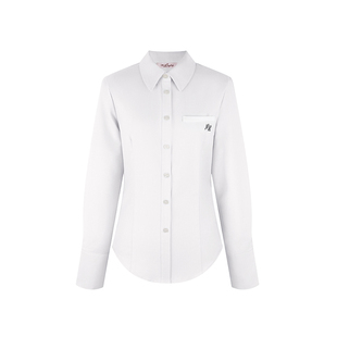 花铃太太学院风白衬衫jk制服收腰长袖衬衫2026女修身打底春季上衣