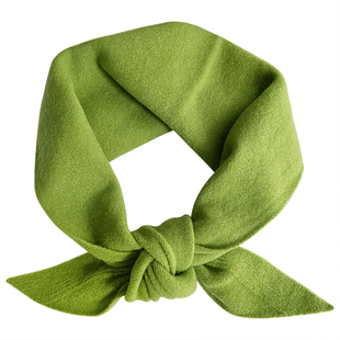 英国原单小众品牌三角巾含羊绒小围巾女秋冬季舒适亲肤护颈小围脖