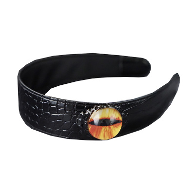 原创恶魔发箍鳄鱼皮吸血鬼饰物