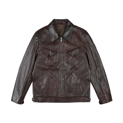 油蜡牛皮革皮衣雷迪波尔