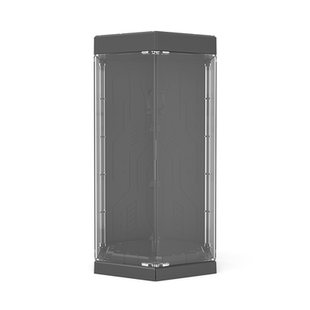 模型展示盒带灯可开门手办收藏盒透明防尘罩摆台发光收纳盒展示架