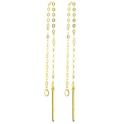 语瑶18K金直针耳线空托