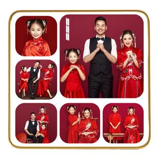 四九宫格正方形相框婚纱照全家福情侣儿童艺术照定制十寸水晶摆台