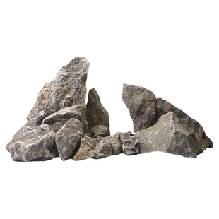 鱼缸造景石假山天然青林石小石头微景观溪流石草缸松皮石青龙石