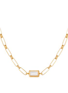 Neverfar画框贝母环扣项链