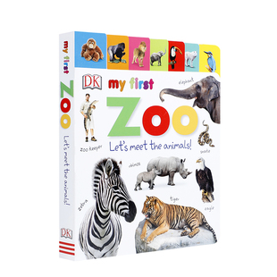 英文原版DK我的第一个动物园让我们见见动物My First Zoo Let's Meet the Animals! 低幼儿童动物启蒙英语绘本 亲子互动纸板书