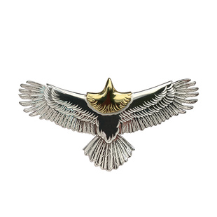 银创鹫见太郎TaroWashimi金头大鹰吊坠s925银18K金项链男毛衣链女