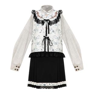 花朝记|ALL BLACK 合唱团|明制汉服比甲竖领衫短马面裙学院风