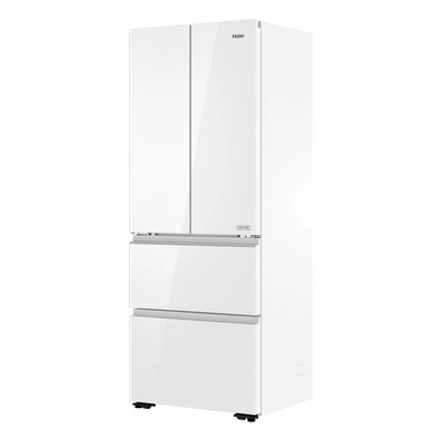 海尔冰箱413升超薄零嵌入式法式一级能效小型灰色风冷无霜冰箱