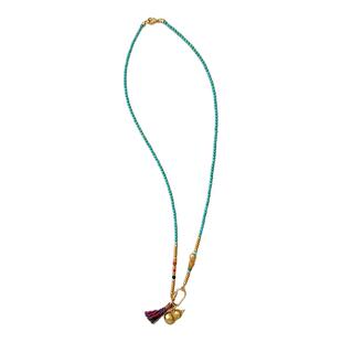 绿松石长款项链蜜蜡南红串珠毛衣链新中式葫芦吊坠万能扣挂链女