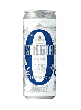 青岛啤酒无醇白啤330ml*6罐