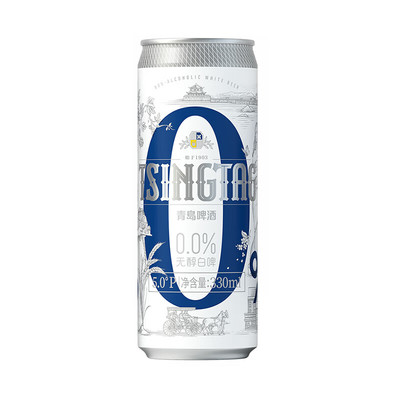 青岛啤酒无醇白啤330ml*6罐