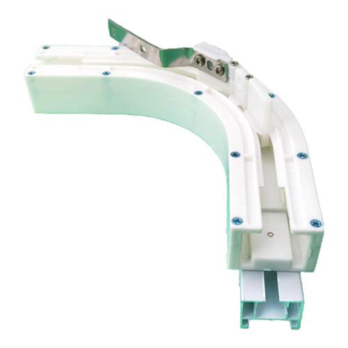 佳丽斯电动窗帘轨道配件U型飘窗135度转弯器90度拐弯滑车直弯轨滑