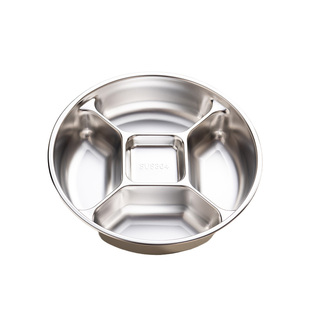 葱姜蒜分格备菜盘304不锈钢厨房家用火锅分装佐料配料神器配菜盘