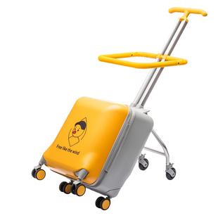 遛娃行李箱儿童可坐骑拉杆箱坐宝宝带娃出行旅游神器二合一旅行箱