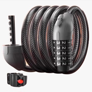 自行车锁专用密码防盗锁山地公路车防偷神器便携固定式电动单车锁