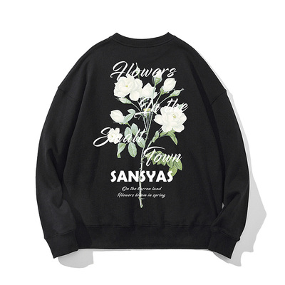 木村三社山茶花秋冬季圆领卫衣