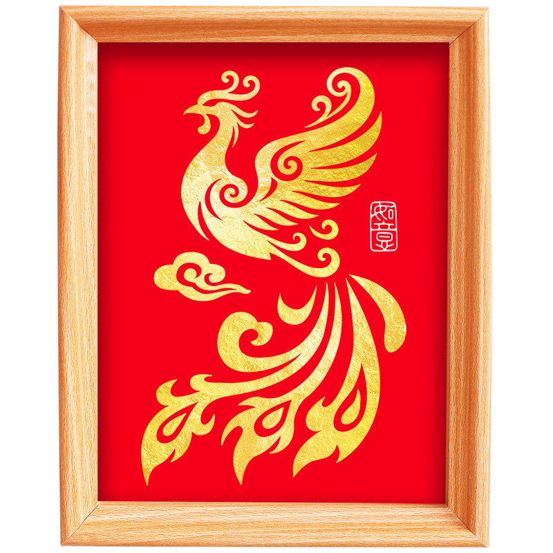 非遗金箔画diy材料包社区节日活动手工礼物烧箔装饰画团建可定制