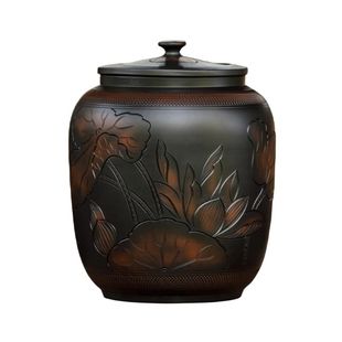 水缸家用储水用建水紫陶存水罐陶瓷抽水款功夫茶道茶水缸大号包邮