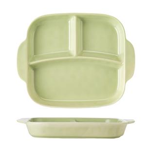 211三格减脂餐盘分格陶瓷盘子大人一人食早餐盘韩国ins分隔盘子